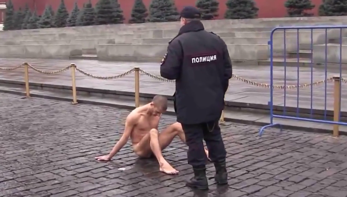 Public in in Moscow nude Female public