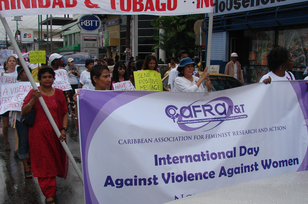 Walk against Domestic Violence and commemoration of International Day for the Elimination of Violence Against Women by the Caribbean Association for Feminist Research and Action, Trinidad and Tobago, November 2008. Photo by CWGL, used under a CC BY-NC-ND 2.0 license. 