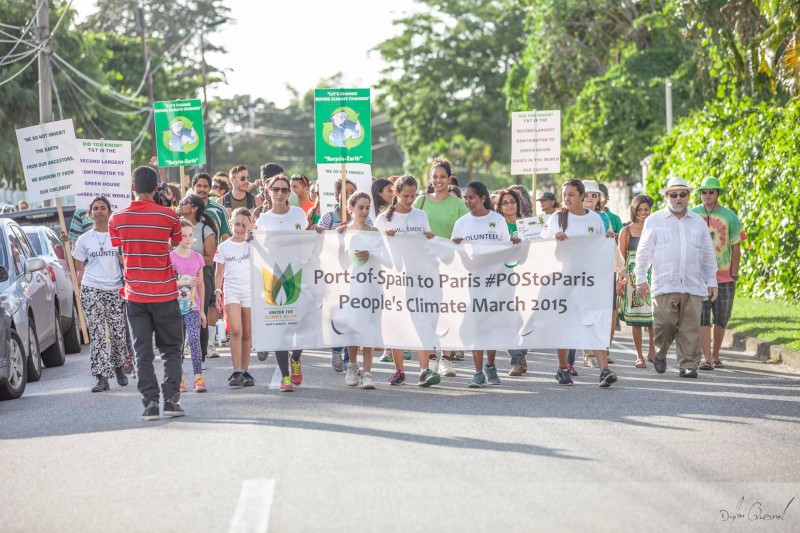 Participants at the Climate Change March in Trinidad, November 29, 2015. Photo by Dylan Quesnel, courtesy IAMovement, used with permission.