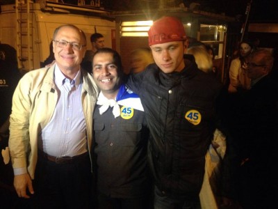 Roney Glauber, from Ação Popular (Popular Action), with São Paulo state governor Geraldo Alckimin in June 2015. Photo: Roney Glauber/Facebook