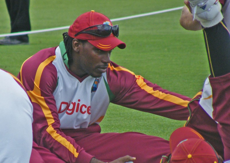 Chris Gayle at the Prime Ministers 11 Cricket match in Canberra 2010. Photo by NAPARAZZI, used under a CC BY-SA 2.0 license. 