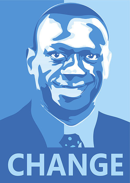 Campaign poster for IPC and FDC presidential candidate Opposition politician Kizza Besigye. His supporters believe that he won the election. Image designed by Samson Mwaka for the February 2011 issue of the Kampala Dispatch Magazine. Creative Commons image by Flickr user dispatch_ug.