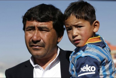 Murtaza and His father, Mohammad Arif Ahmadi.
