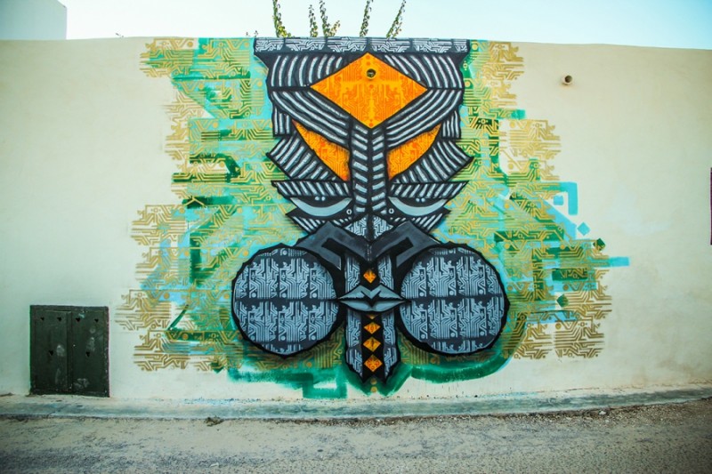 جدارية فى قرية تابعه لجربة، تونس 2013