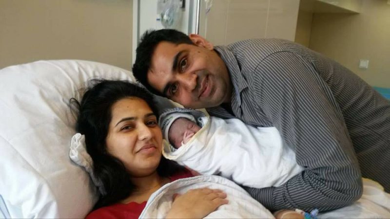 Ahmad Waqass Goraya, with his wife and daughter. Goraya went missing in Lahore on January 4 , 2017.