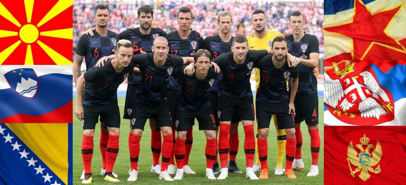 A collage of Croatian national team with the flags of other ex-Yu countries under the title "Here's why all former Yugoslavia should support Croatia" with a post listing dozens of things that connect these countries. Image by Stefan Simić, from Belgrade, used with permission.