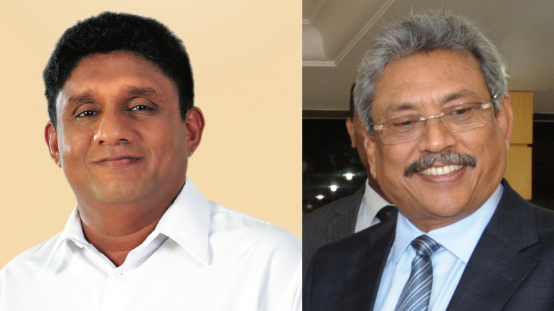 Sajith Premadasa of United National Party (UNP), and Gotabaya Rajapaksa of Sri Lanka Podujana Peramuna (SLPP). Image via Wikipedia. CC BY-SA 4.0