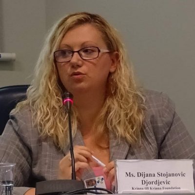 Dijana Stojanovic Djordjevic, gestionnaire de programme pour la fondation Kvinna till Kvinna.