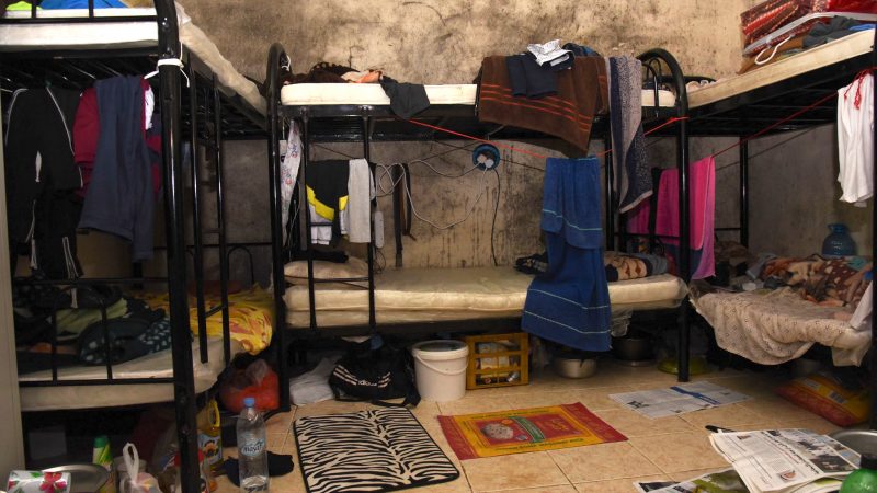 Living in an Emirati Labor Camp. In some labor camps in the Musaffah industrial area of Abu Dhabi, up to 12 men live in a single room of approximately 100 square feet. Image by Student Media Grantee Puru Shah. Via Flicker account of condev.org. CC BY-NC-ND 2.0.