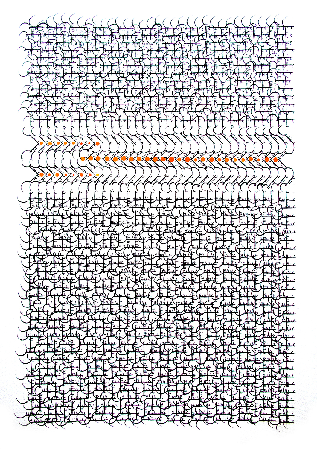 Grid 30, 29 1/2" ×20 1/2". (74.93×52.07 cm) Comprat amb el fons que va proporcionar l'Art d'Orient Mitjà: CONTEMPORANI amb fons addicional que va proporcionar Catherine Benkaim i Barbara Timmer, 2013.