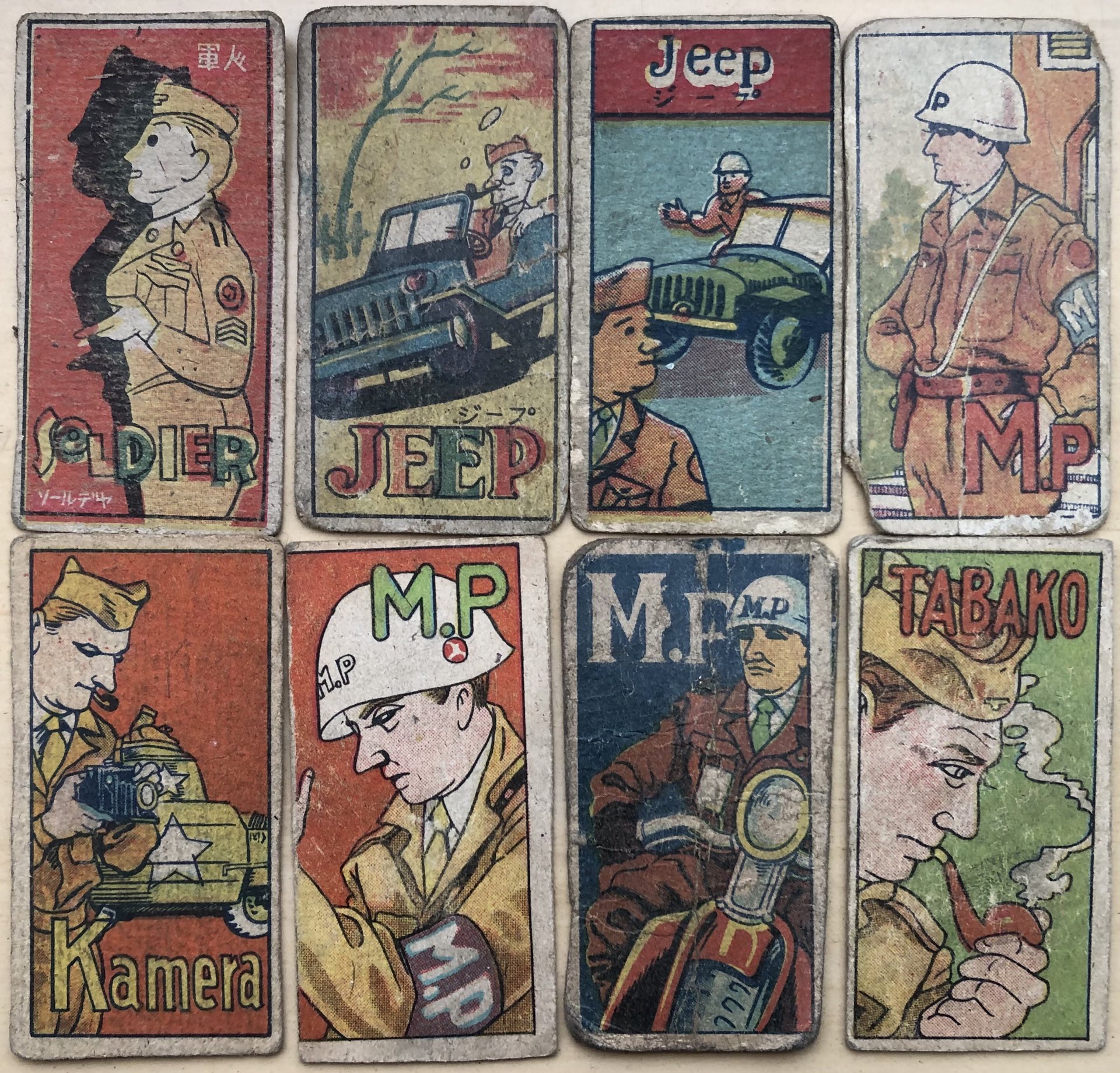 52 cards + joker early '60s 1960's Japan JINTAN GUM TRUMP PLAYING CARD SET 