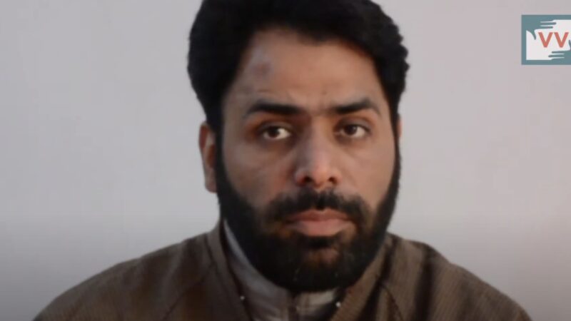 Screenshot of Khurram Parvez from an interview on YouTube by VideoVolunteers. Fair use.