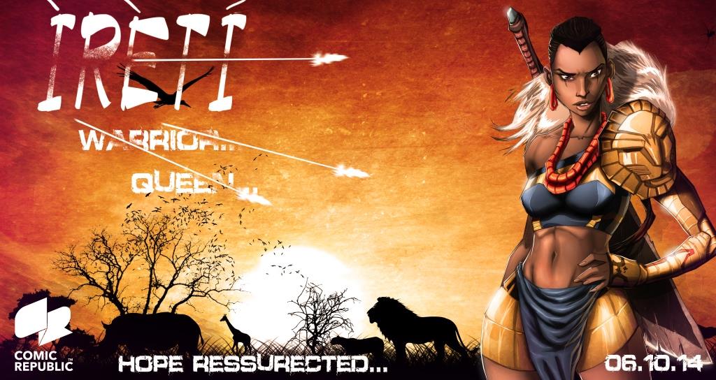 “Ireti” is billed as the first “African female superhero.” Image Source Comic Republic. Used with permission