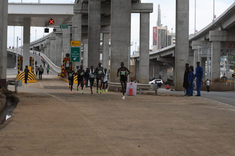 Kenyan Elite runners competing at the Nairobi City Marathon that was organised as part of the Nairobi Expressway launch. Photo credits; Richard Wanjohi