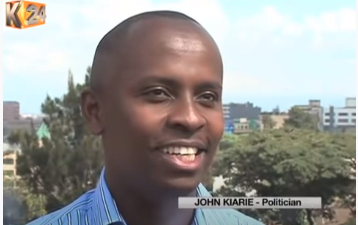 A screenshot of a YouTube video featuring politician and former comedian John Kiarie