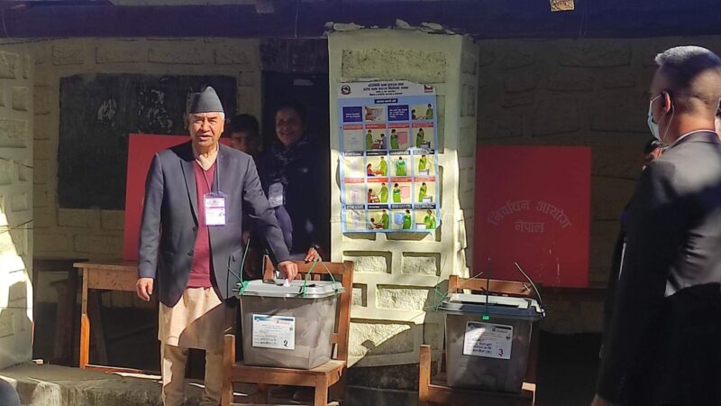 Prime Minister Sher Bahadur Deuba in Dadeldhura. Photos: RSS via Nepali Times.