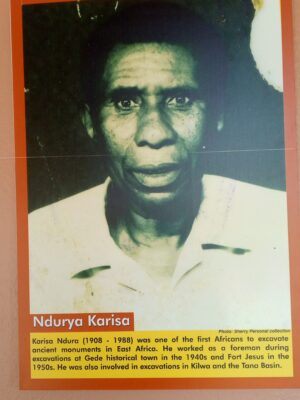 Ο Karisa Ndurya ήταν ένας από τους πρώτους Αφρικανούς που ανέσκαψαν αρχαία μνημεία στην Ανατολική Αφρική.  Πίστωση εικόνας: Bonface Witaba