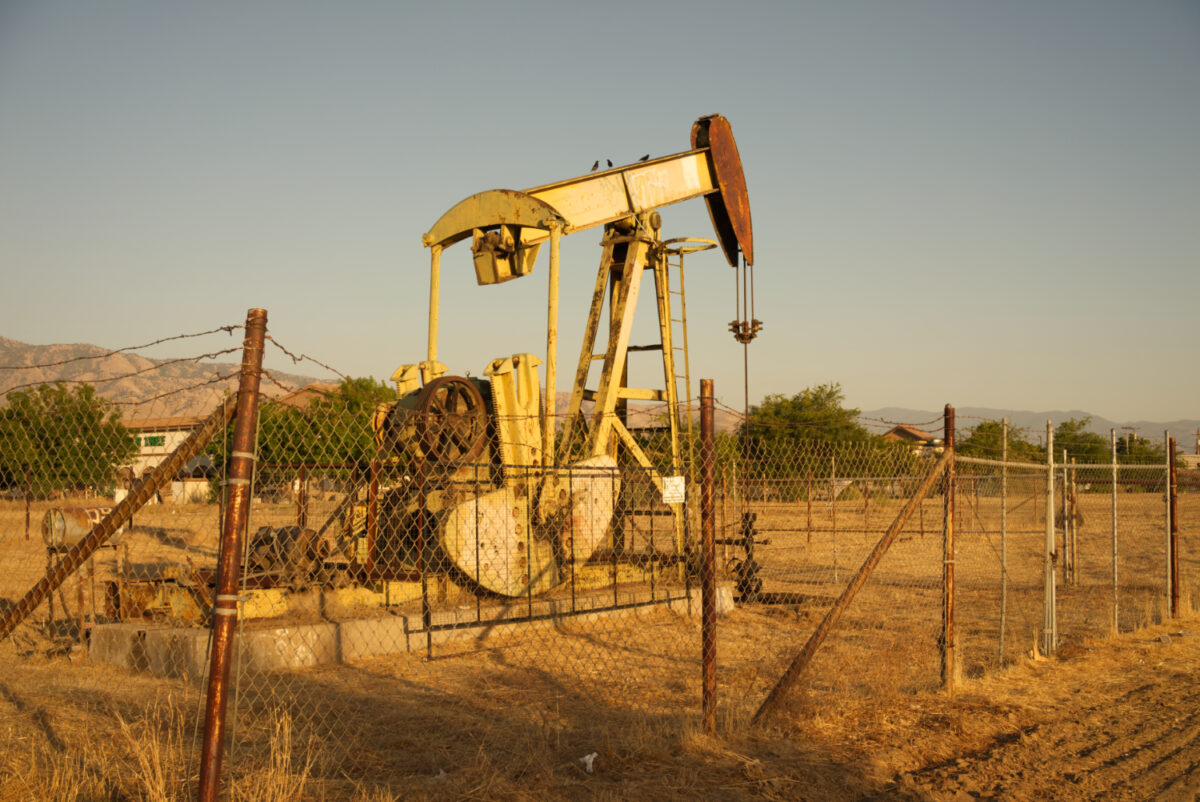 Oil well in Arvin, California.
