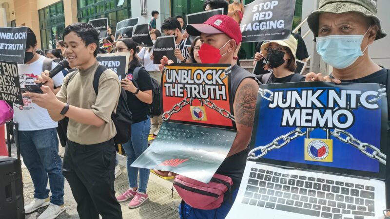 Unblock the truth protest