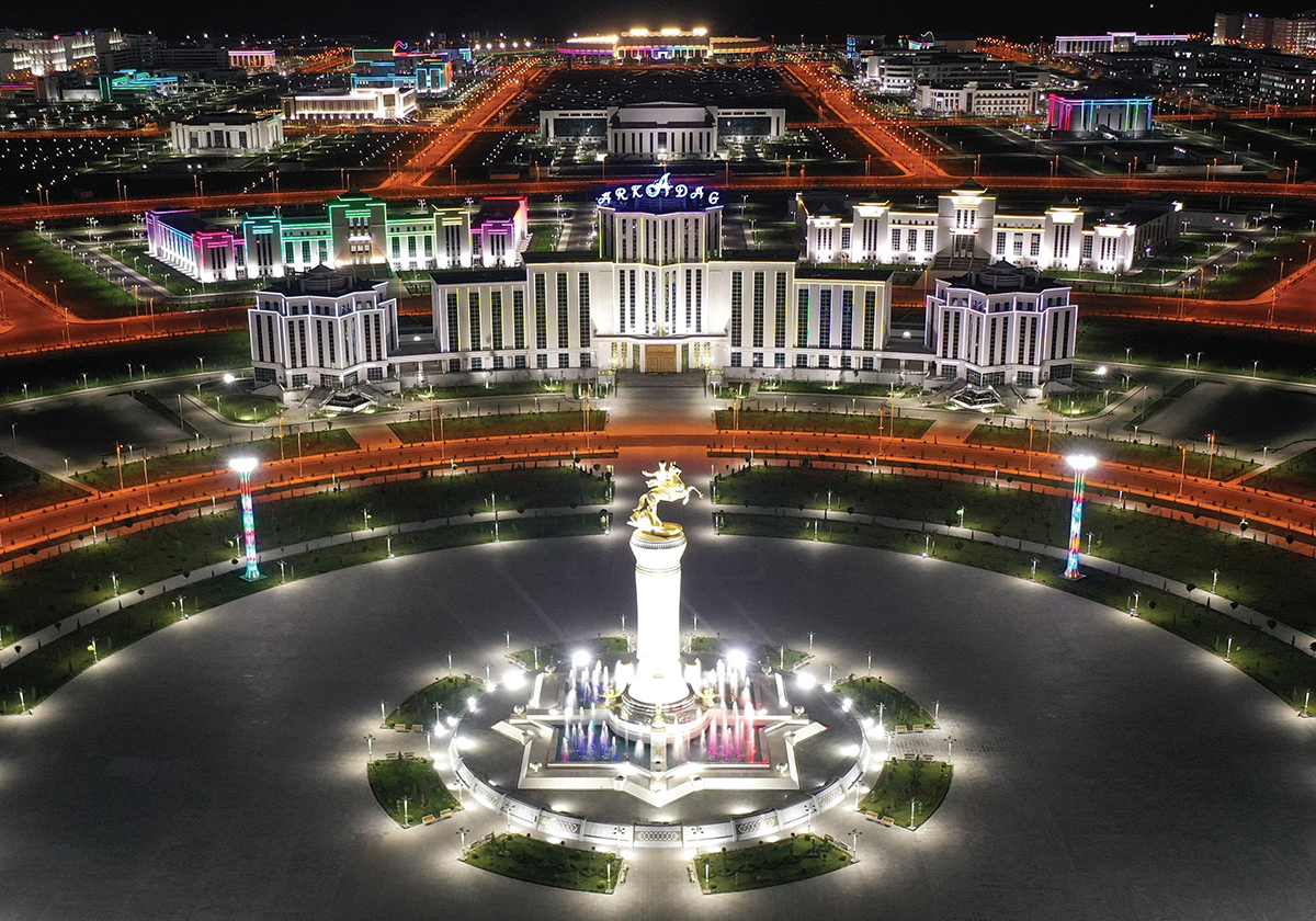 مدينة أركاداج التي كشف عنها النقاب حديثًا بتركمانستان. صورة من موقع حكومة تركمانستان.